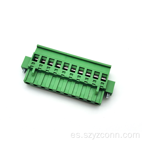 Bloque de terminales enchufable de paso de 5,08 mm verde 10P